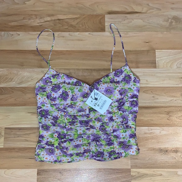 Zara Tops - Zara | Flower Crop Top Size XS